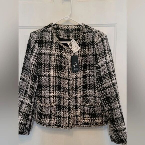 Adrianna Papell Jackets & Blazers - Women's Tweed Blazer